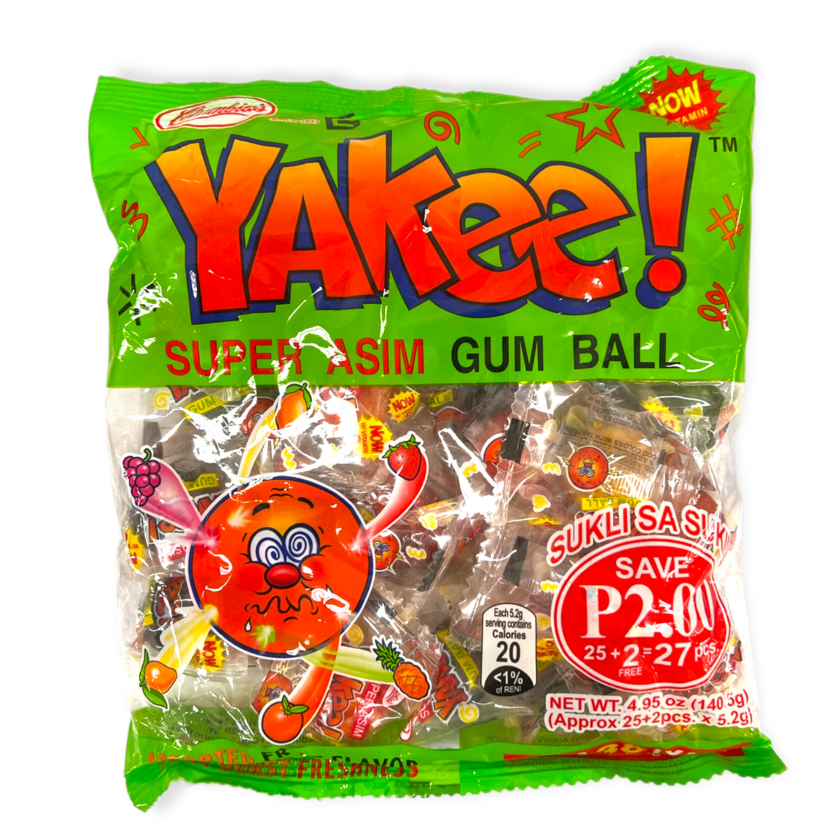 Yakee - Super Asim Gum Ball - 140 G – Sukli - Filipino Grocery Online USA