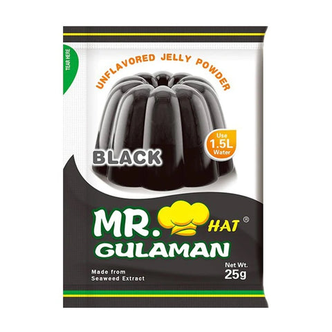 Mr. Hat Gulaman - The Original - Flavored Jelly Powder - Black - Sachet - 25 G