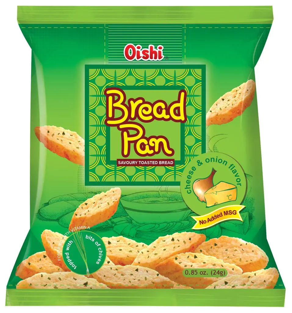 Oishi - Bread Pan Savoury Toasted Bread - Cheese & Onion Flavor - 42 G