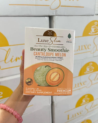 Luxe Slim Beauty Smoothie Cantaloupe Melon - Premium Collagen from Japan 10 x 21g