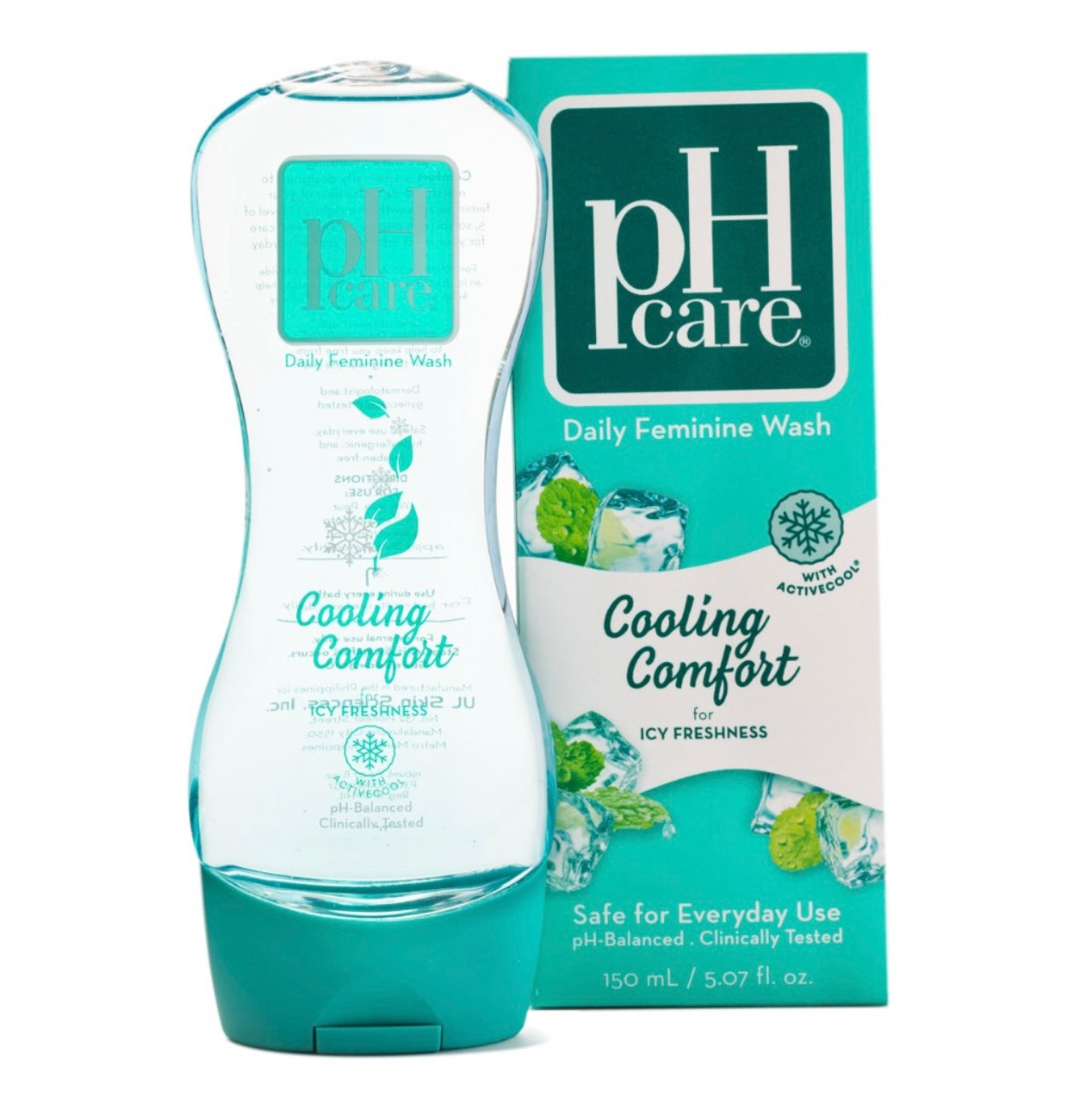 pH Care - Intimate Wash - Cool Wind (Aquamarine) -  pH Balanced Clinically Tested with Active Cool for an Extra Feeling -m