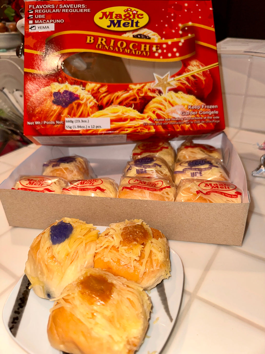 Magic Melt - Brioche (Ensaymada) Regular / UBE / Yema  - 12 PCS - 660 G