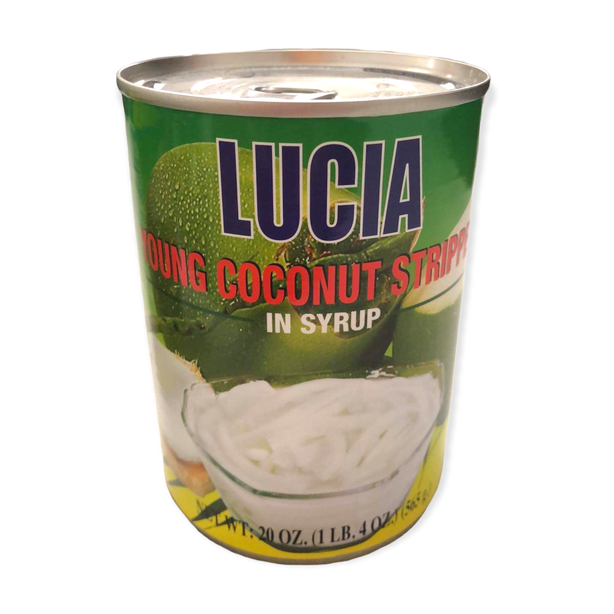 Lucia - Young Coconut Stripped in Syrup - 20 OZ