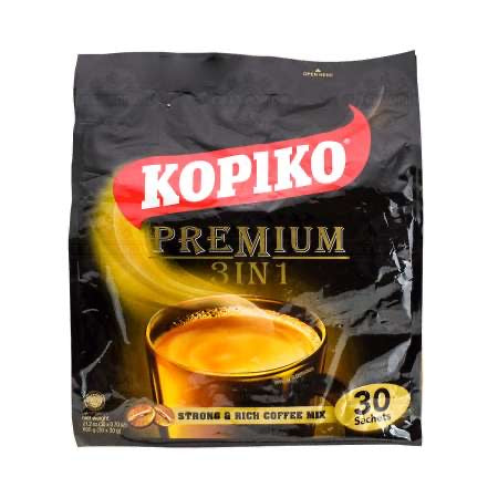 Kopiko - Instant 3 in 1 Black Coffee Mix - 30 Count Per Bag