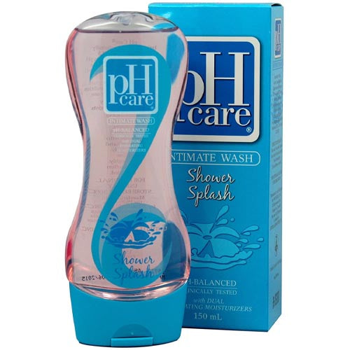 pH Care - Intimate Wash - Shower Splash (Blue) -  pH Balanced Clinically Tested with Dual Hydrating Moisturizers