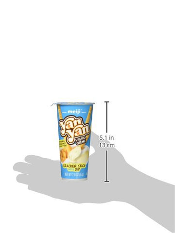 Meiji Yan Yan Cracker Sticks with Vanilla Cream Dip Cup - 2 OZ